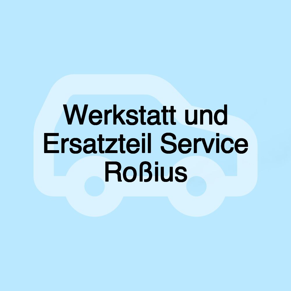 Werkstatt und Ersatzteil Service Roßius