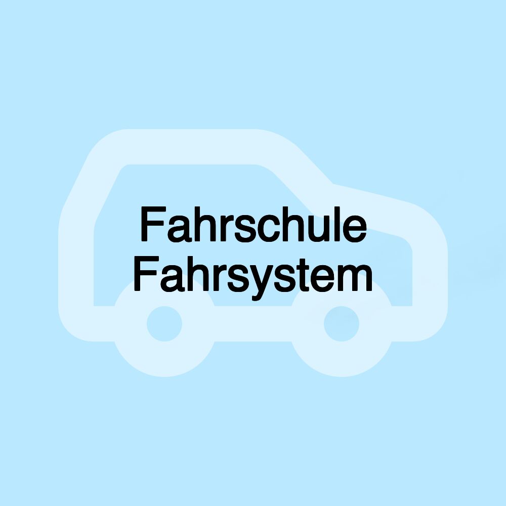 Fahrschule Fahrsystem