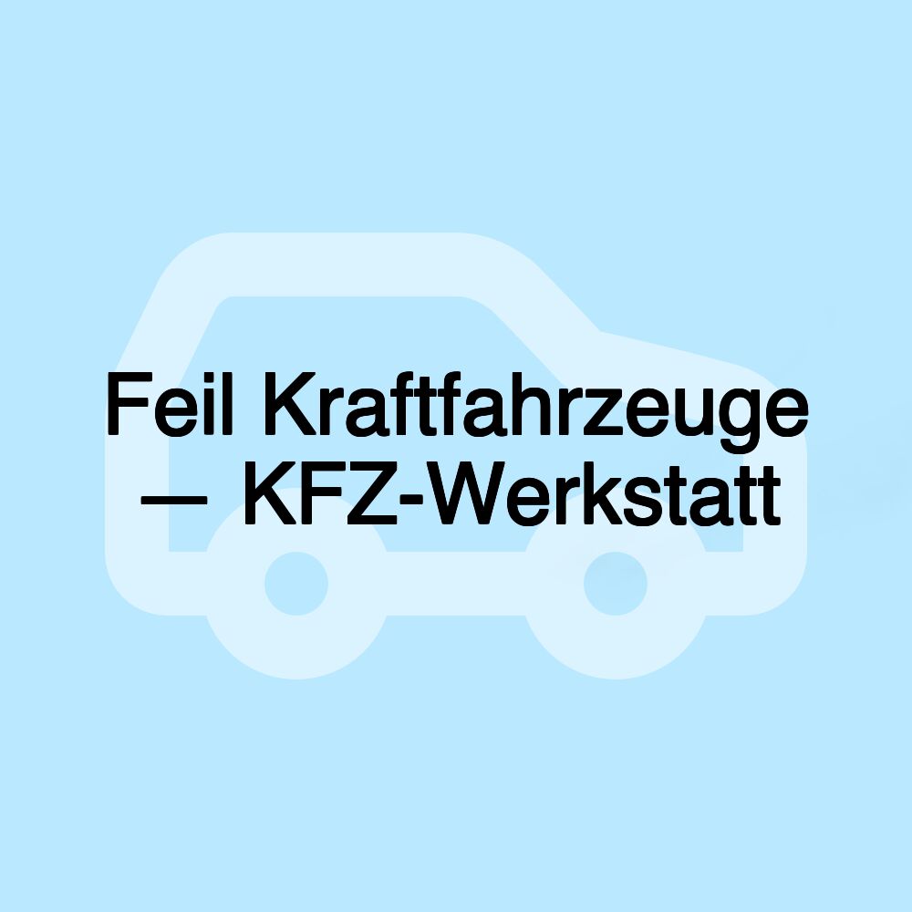 Feil Kraftfahrzeuge — KFZ-Werkstatt