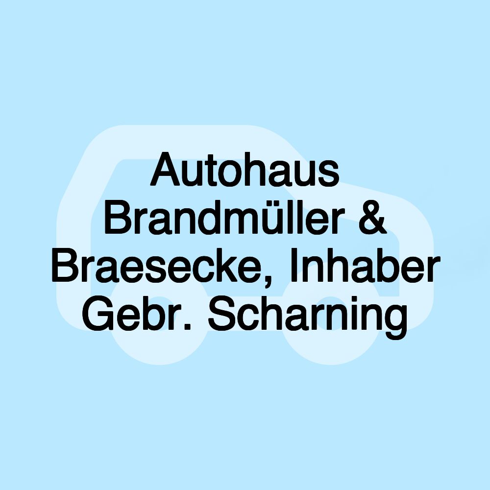 Autohaus Brandmüller & Braesecke, Inhaber Gebr. Scharning Autohaus Brandmüller & Braesecke, Inhaber Gebr. Scharning