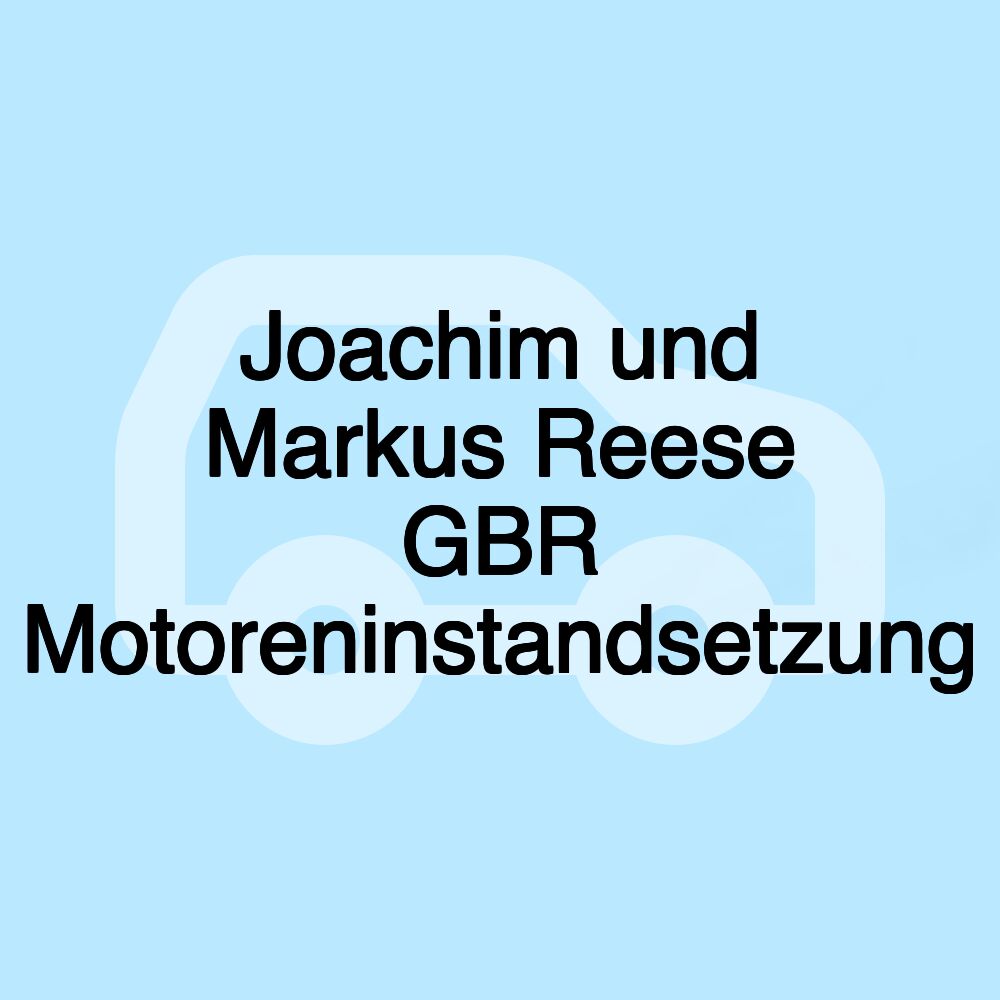Joachim und Markus Reese GBR Motoreninstandsetzung