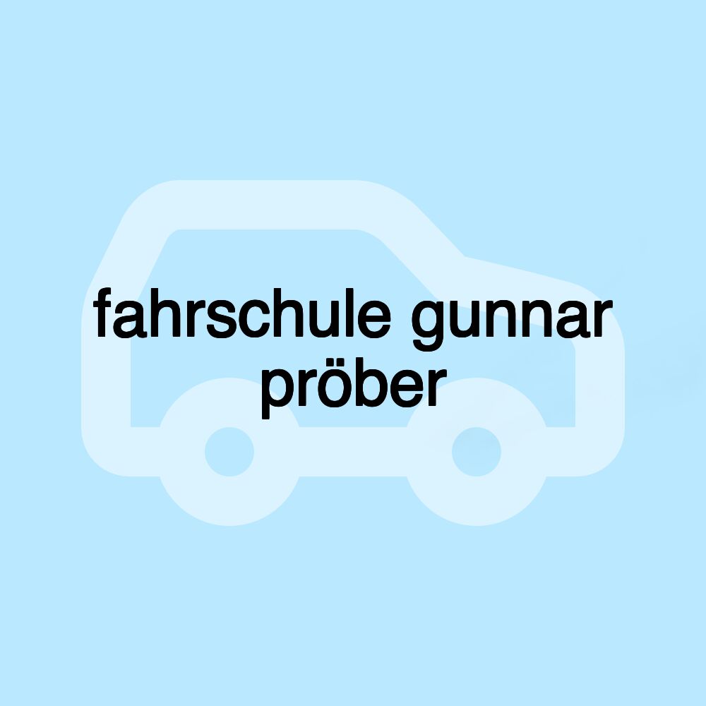 fahrschule gunnar pröber