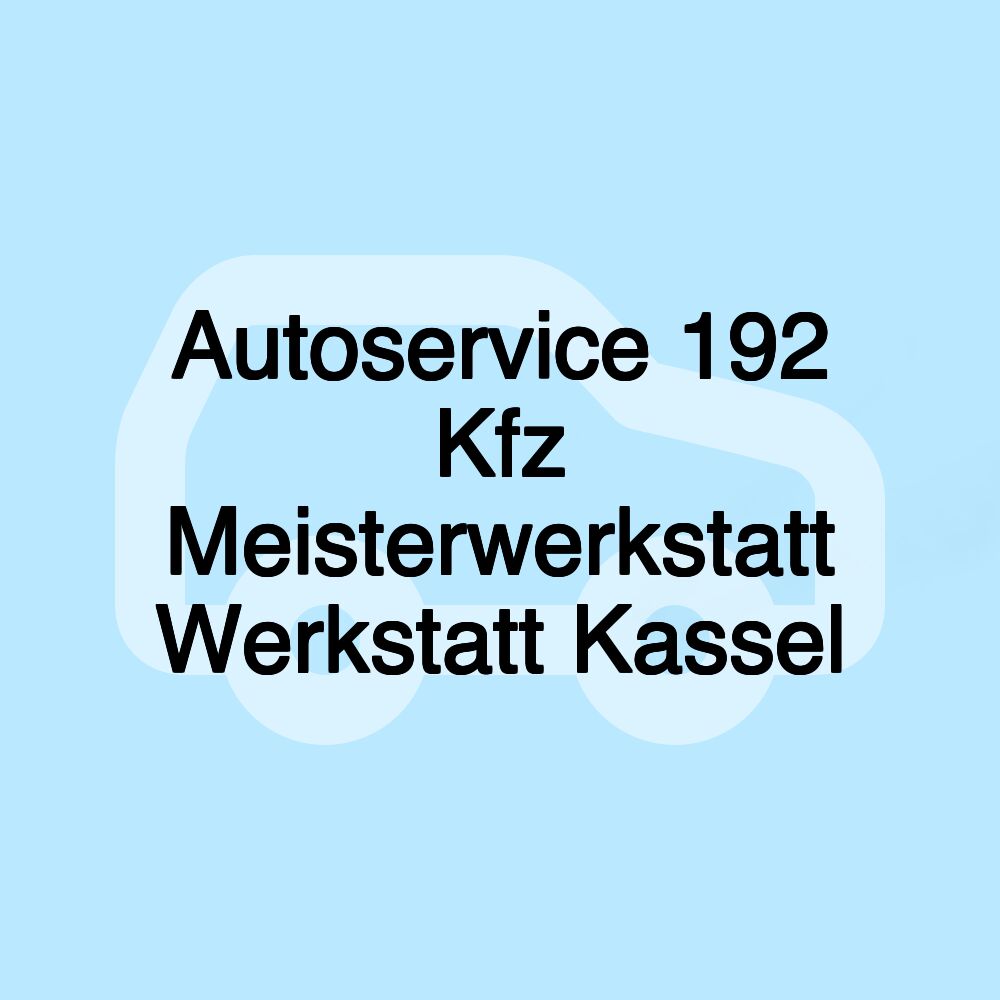 Autoservice 192 Kfz Meisterwerkstatt Werkstatt Kassel
