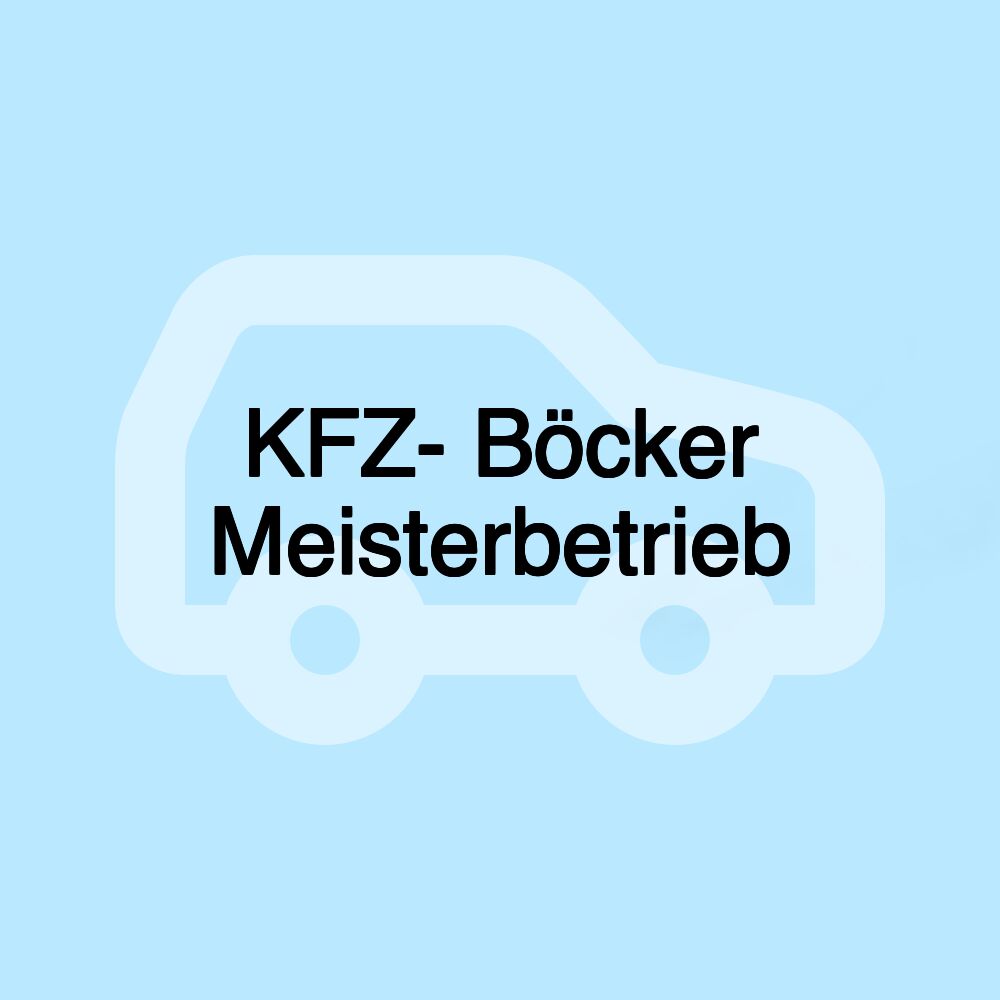 KFZ- Böcker Meisterbetrieb