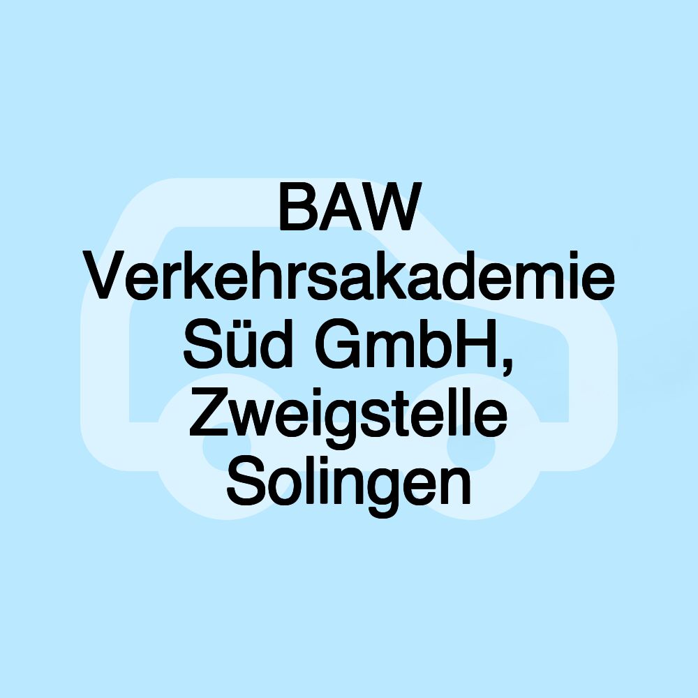 BAW Verkehrsakademie Süd GmbH, Zweigstelle Solingen