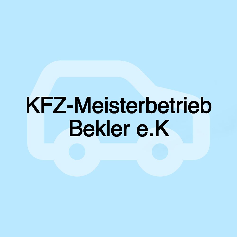 KFZ-Meisterbetrieb Bekler e.K