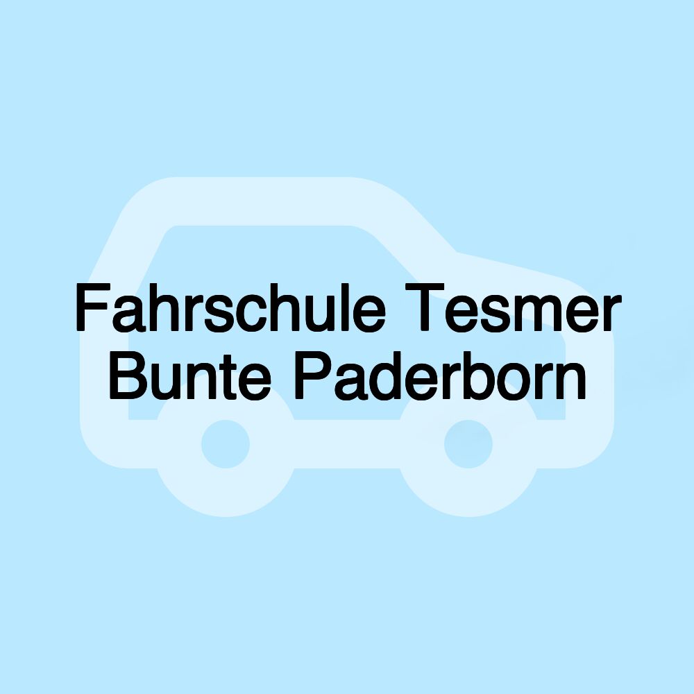 Fahrschule Tesmer Bunte Paderborn