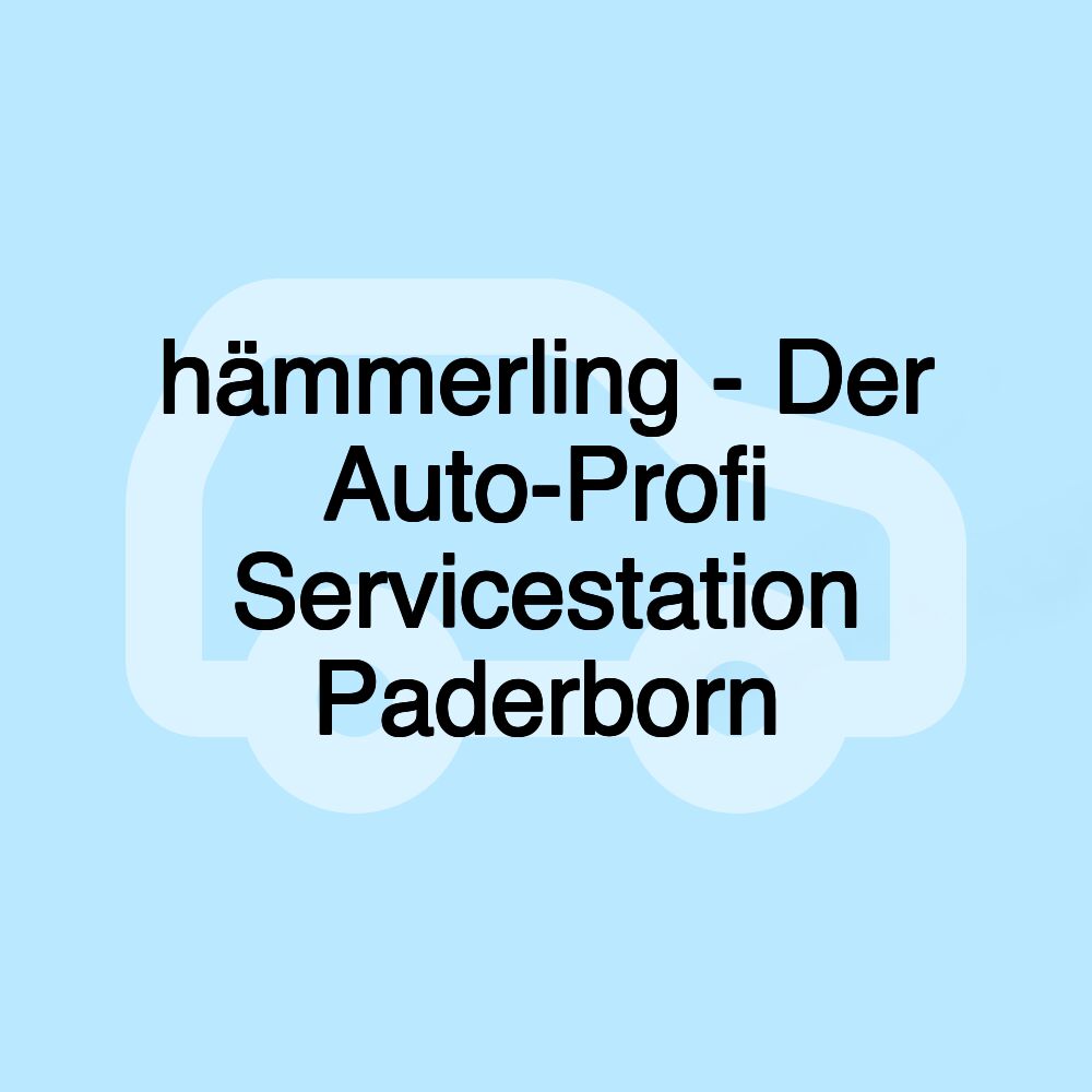 hämmerling - Der Auto-Profi Servicestation Paderborn hämmerling - Der Auto-Profi Servicestation Paderborn