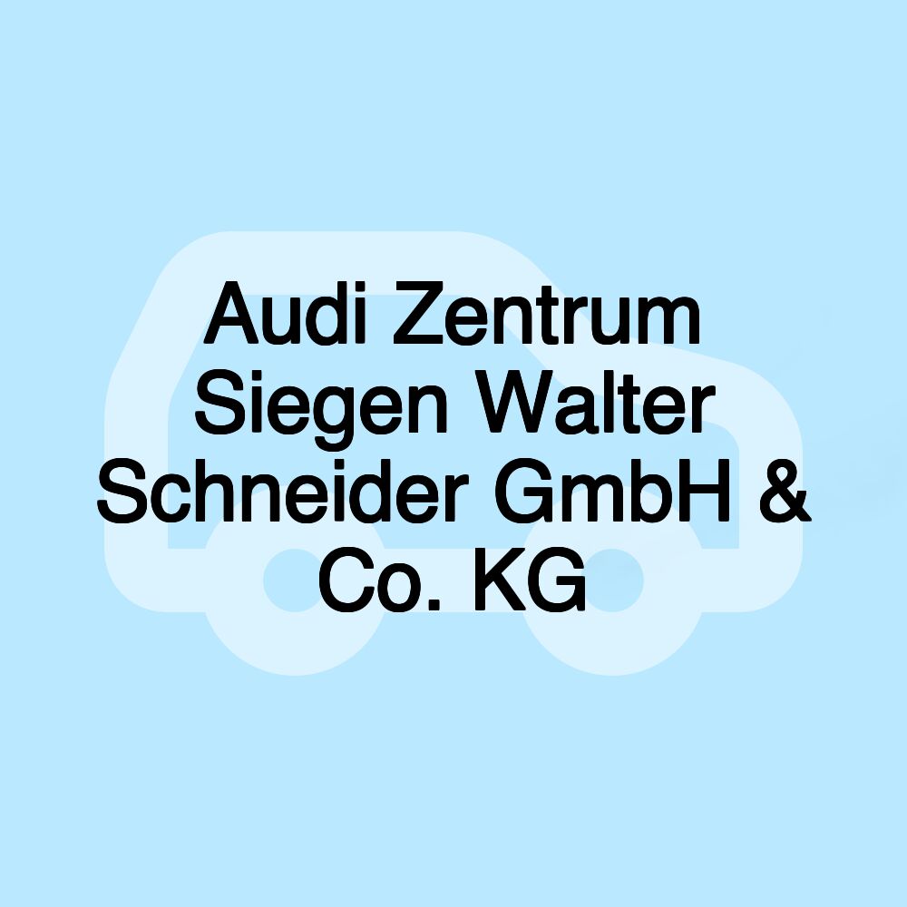Audi Zentrum Siegen Walter Schneider GmbH & Co. KG Audi Zentrum Siegen Walter Schneider GmbH & Co. KG