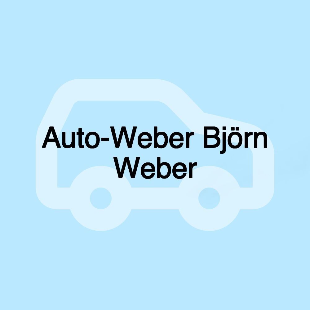Auto-Weber Björn Weber