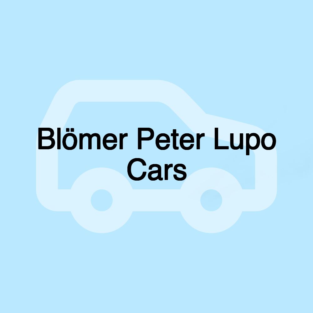 Blömer Peter Lupo Cars
