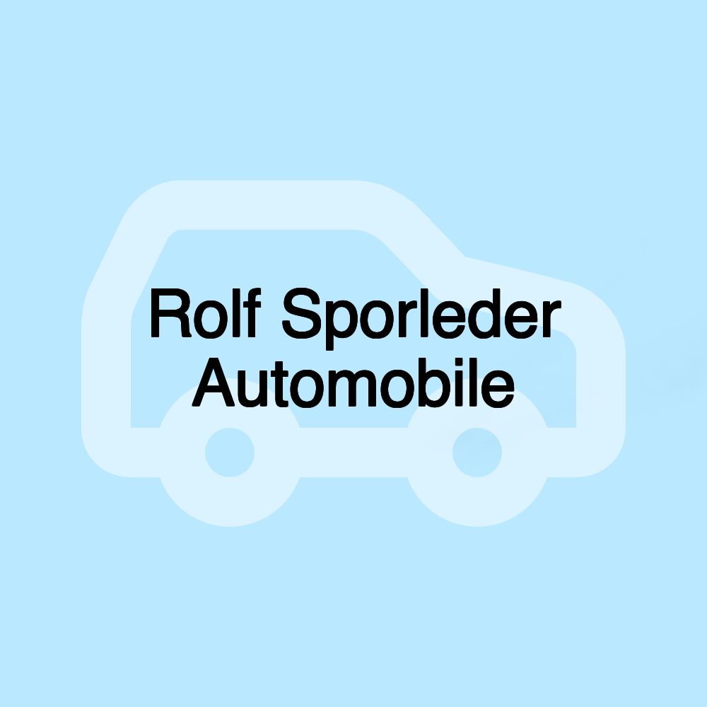 Rolf Sporleder Automobile
