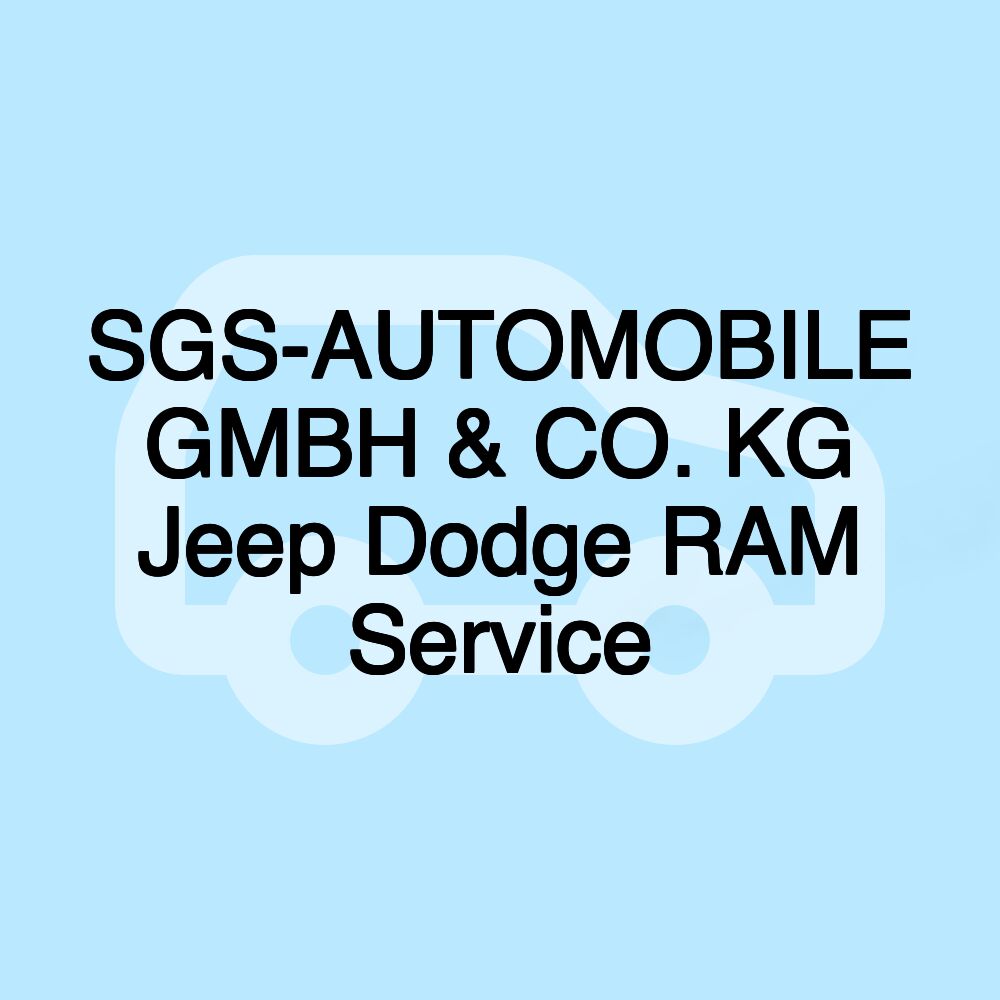 SGS-AUTOMOBILE GMBH & CO. KG Jeep Dodge RAM Service