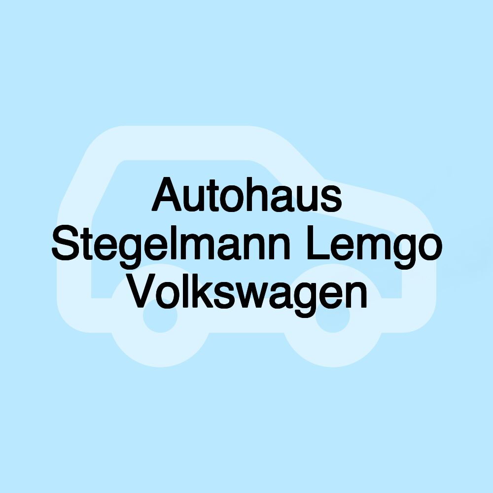 Autohaus Stegelmann Lemgo Volkswagen