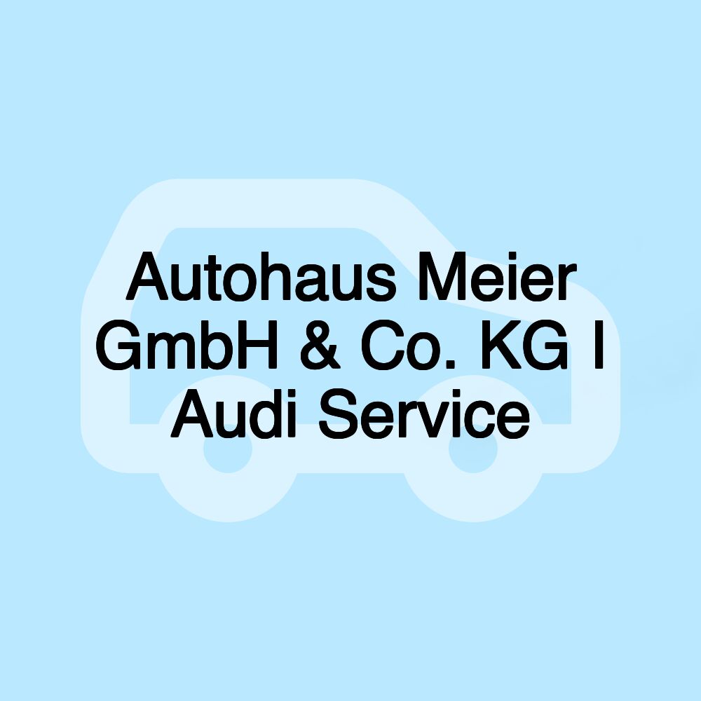 Autohaus Meier GmbH & Co. KG I Audi Service
