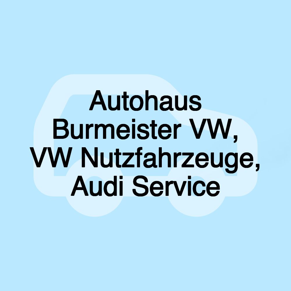 Autohaus Burmeister VW, VW Nutzfahrzeuge, Audi Service