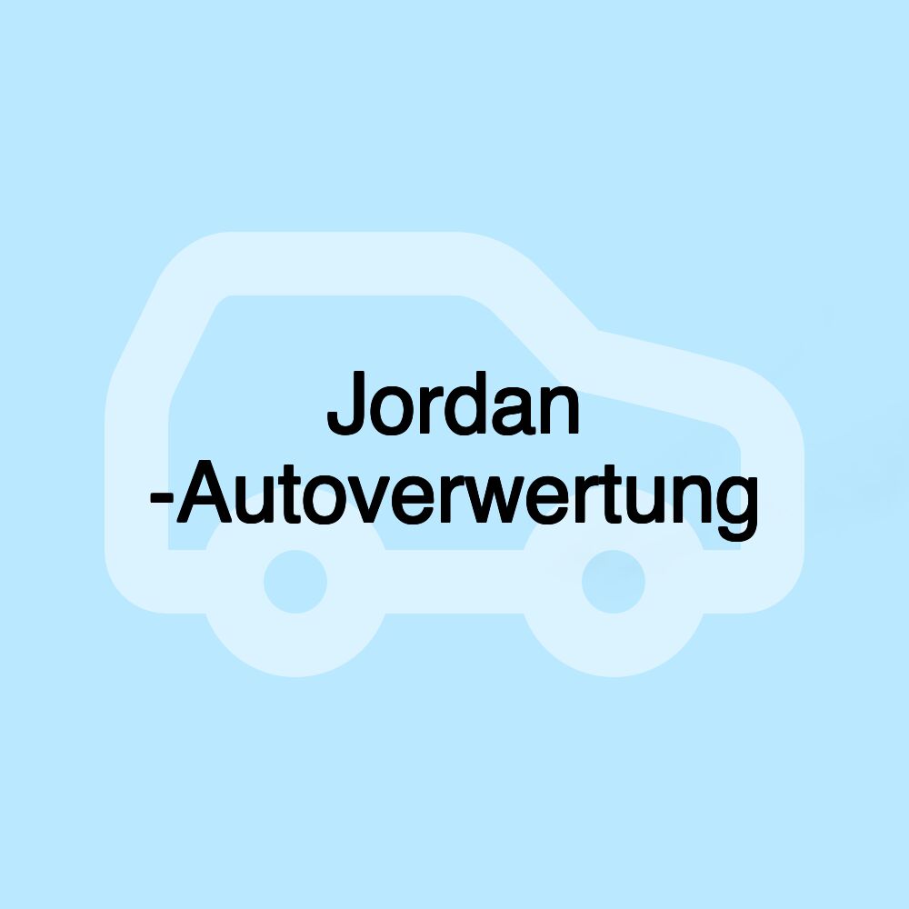 Jordan -Autoverwertung