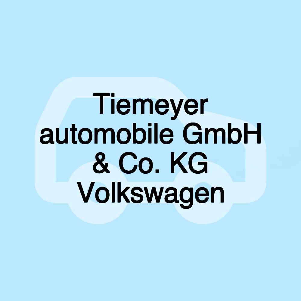 Tiemeyer automobile GmbH & Co. KG Volkswagen