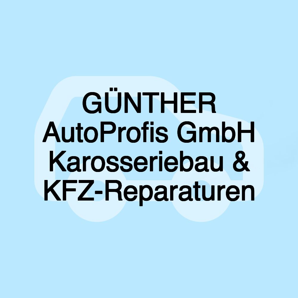 GÜNTHER AutoProfis GmbH Karosseriebau & KFZ-Reparaturen