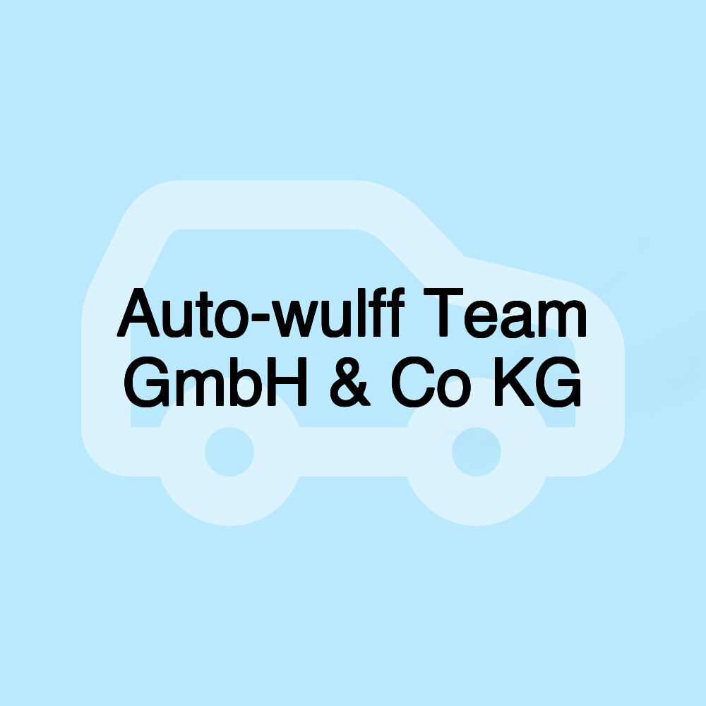 Auto-wulff Team GmbH & Co KG Auto-wulff Team GmbH & Co KG