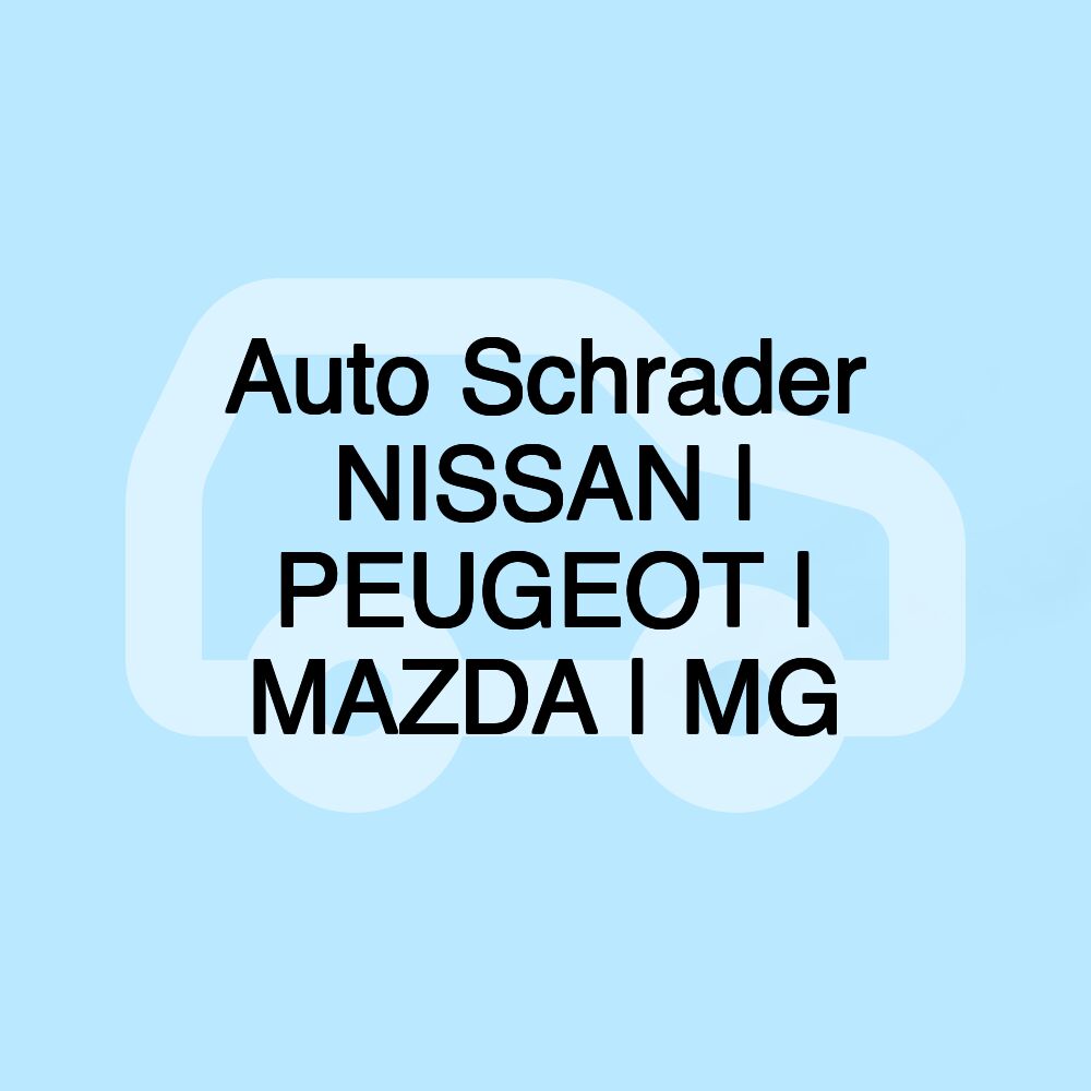 Auto Schrader NISSAN | PEUGEOT | MAZDA | MG