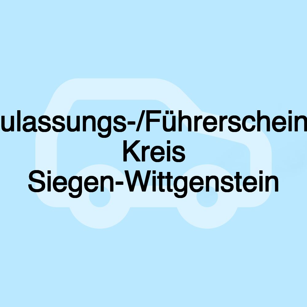 Kfz-Zulassungs-/Führerscheinstelle Kreis Siegen-Wittgenstein