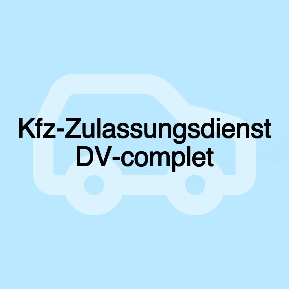 Kfz-Zulassungsdienst DV-complet