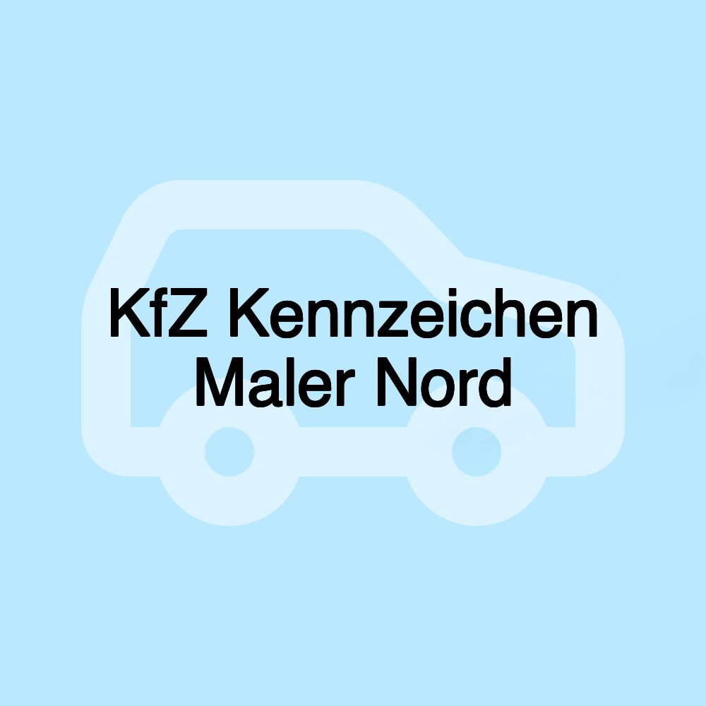 KfZ Kennzeichen Maler Nord